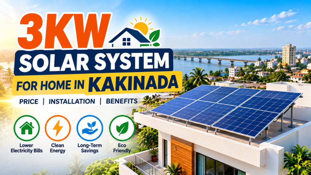 3KW solar system for home in Kakinada